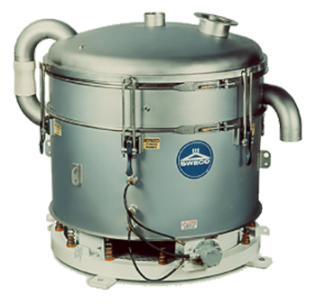 Pneumatic SWECO In-line Sifter is used to sift dry flowing material.